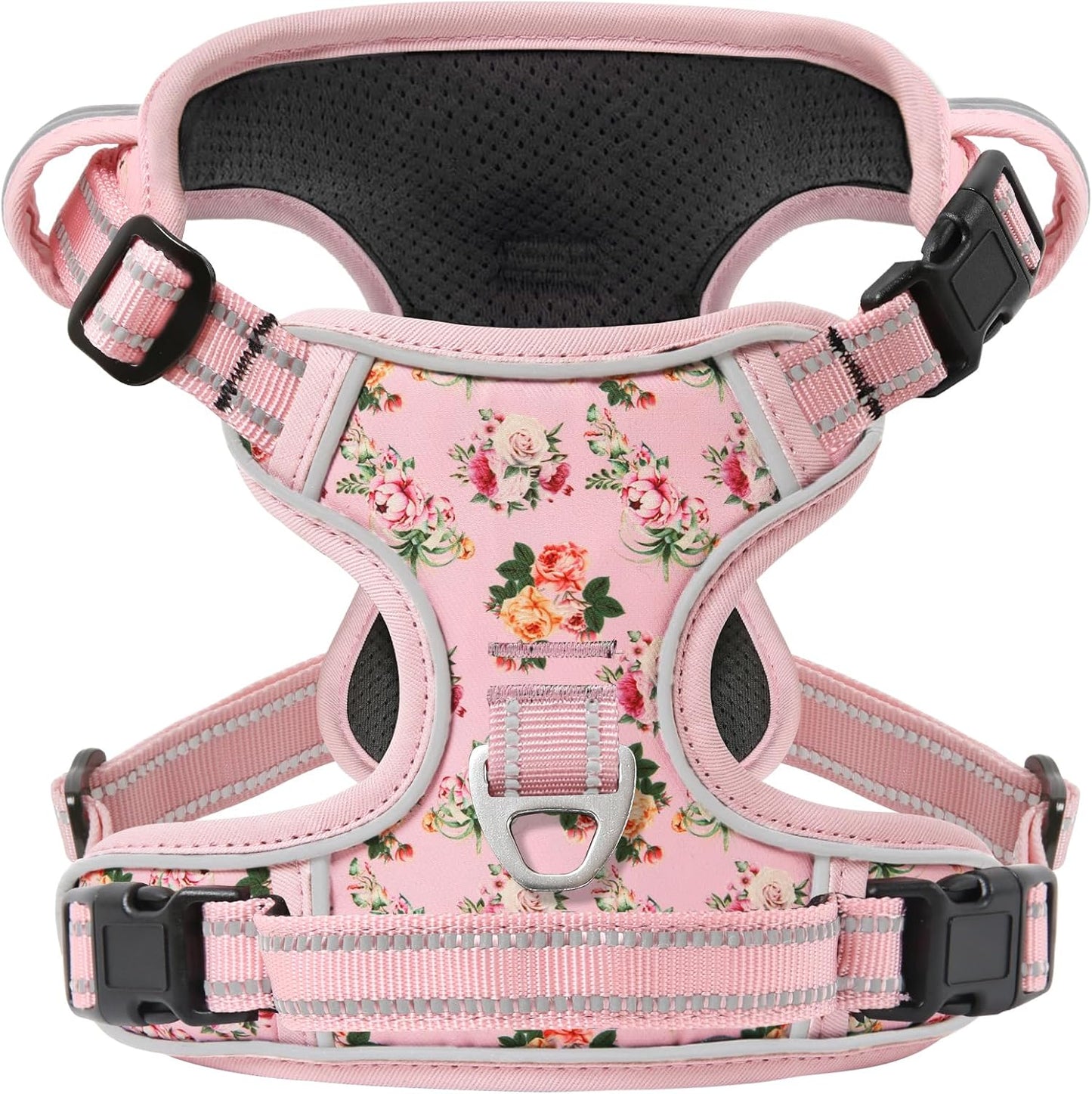 Timos Dog Harness,NO Need Go Over Dogs Head 3 Snap Buckles Pet Harness with 2 Leash Clips,Adjustable Soft Padded No-Pull,Reflective No-ChokeOxford Vest for Small Medium Large Dogs,X-Large (Pack of 1)