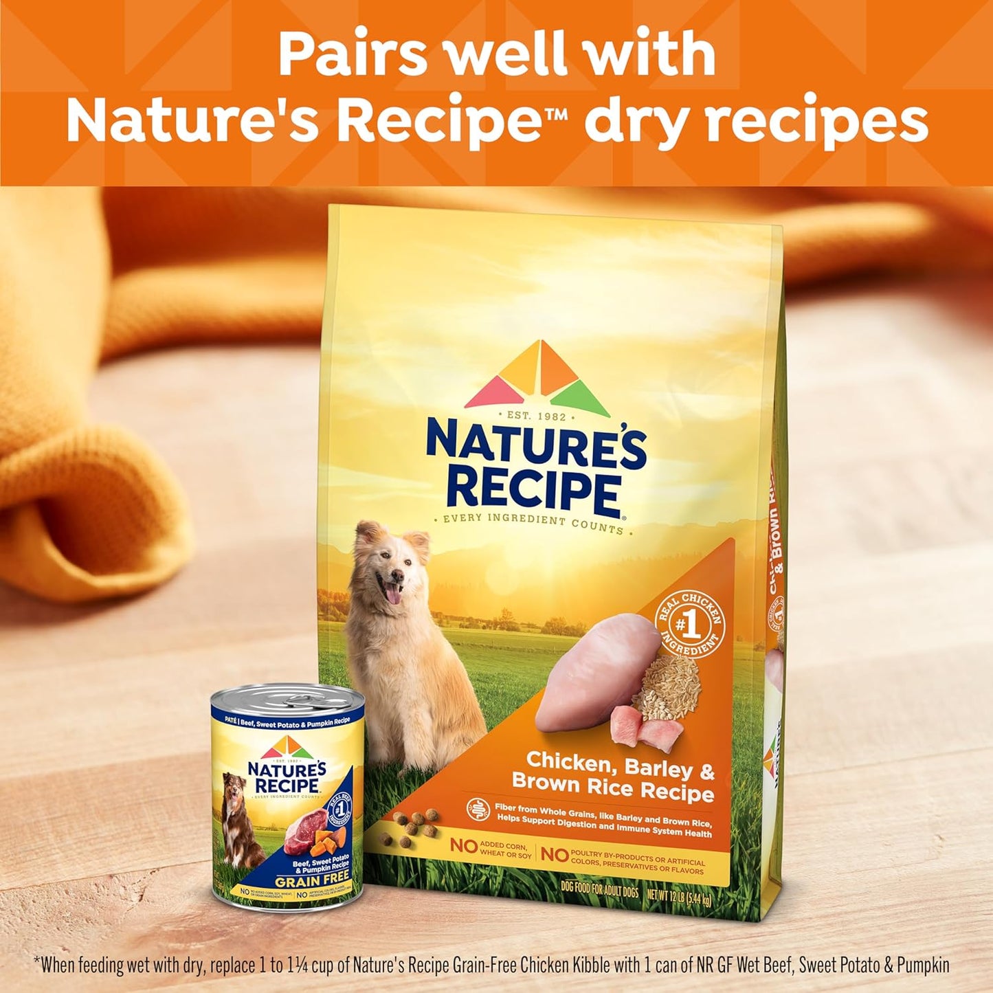 Nature's Recipe Grain Free Chicken and Beef Recipes Variety Pack Wet Dog Food, 13oz. Cans