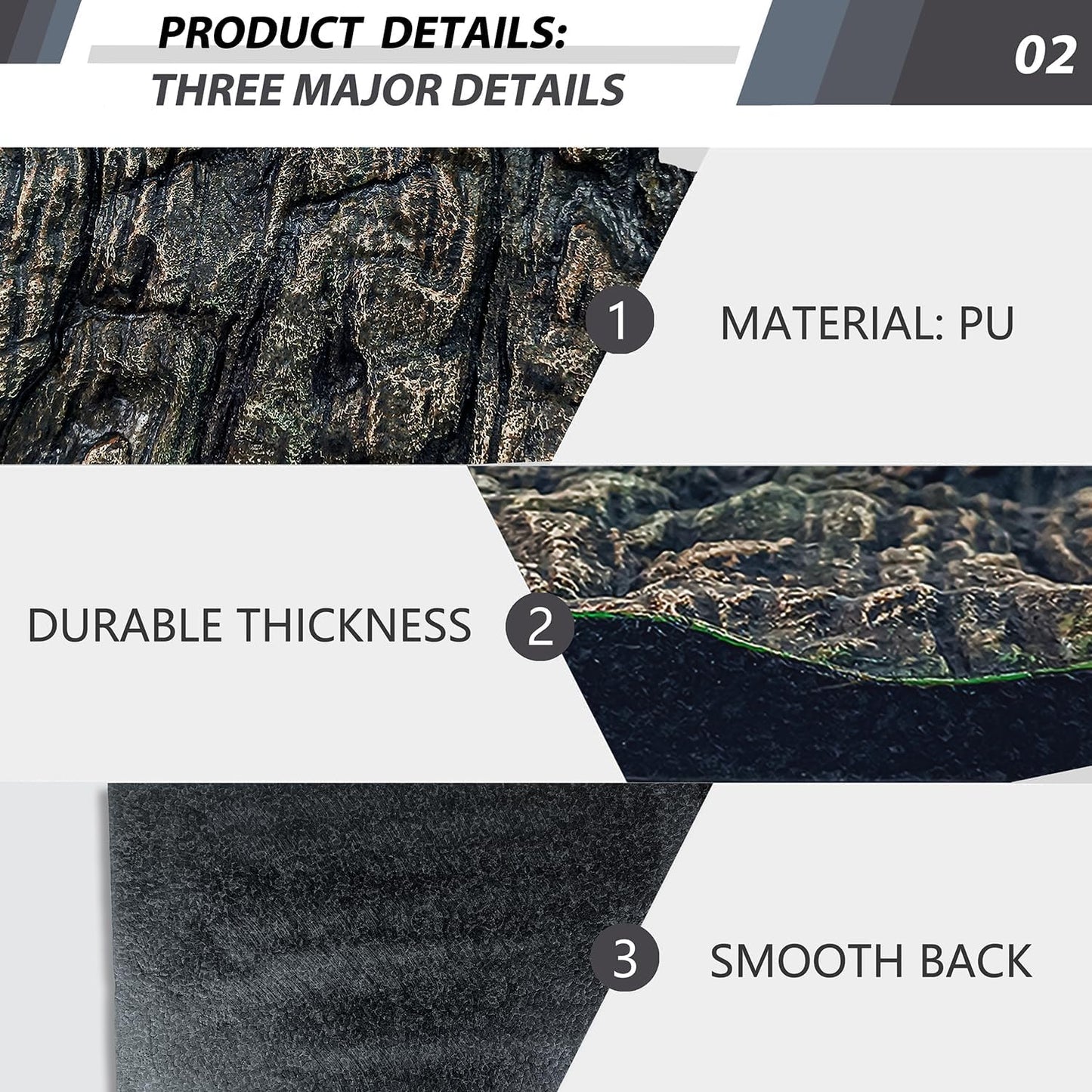 17.7x11.8in Rock Terrarium Background,3D Reptile Tank Background Board,Amphibian Stereo Backdrop Wall,Lizard Snake Gecko Spider Fish pet silo Background Decorative Panel(Paleyellow)