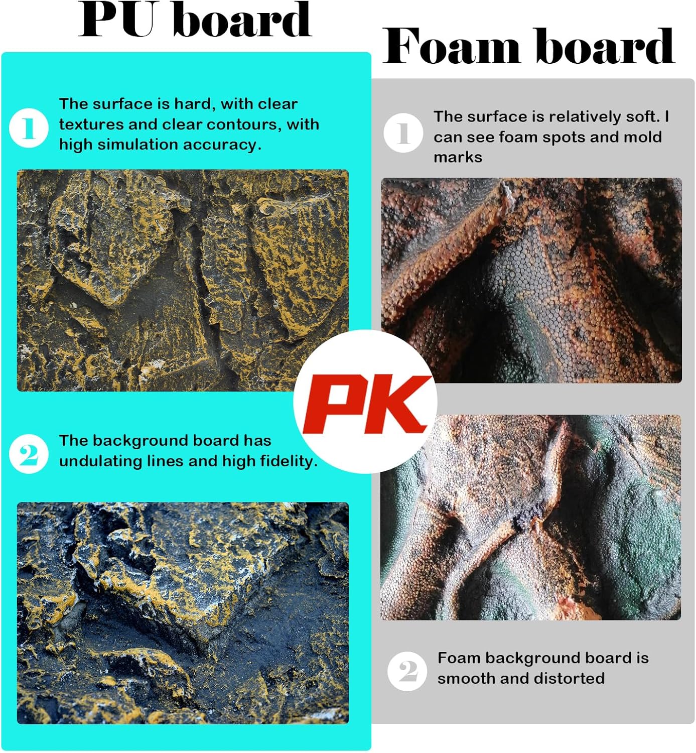 PINVNBY Rock Terrarium Background,3D Bearded Dragon Tank Backgrounds Wall Reptile Stereo Backdrop Amphibian Habitat Climbing Board Decoration Aquarium Background Decor for Reptiles Lizard Fish Frog