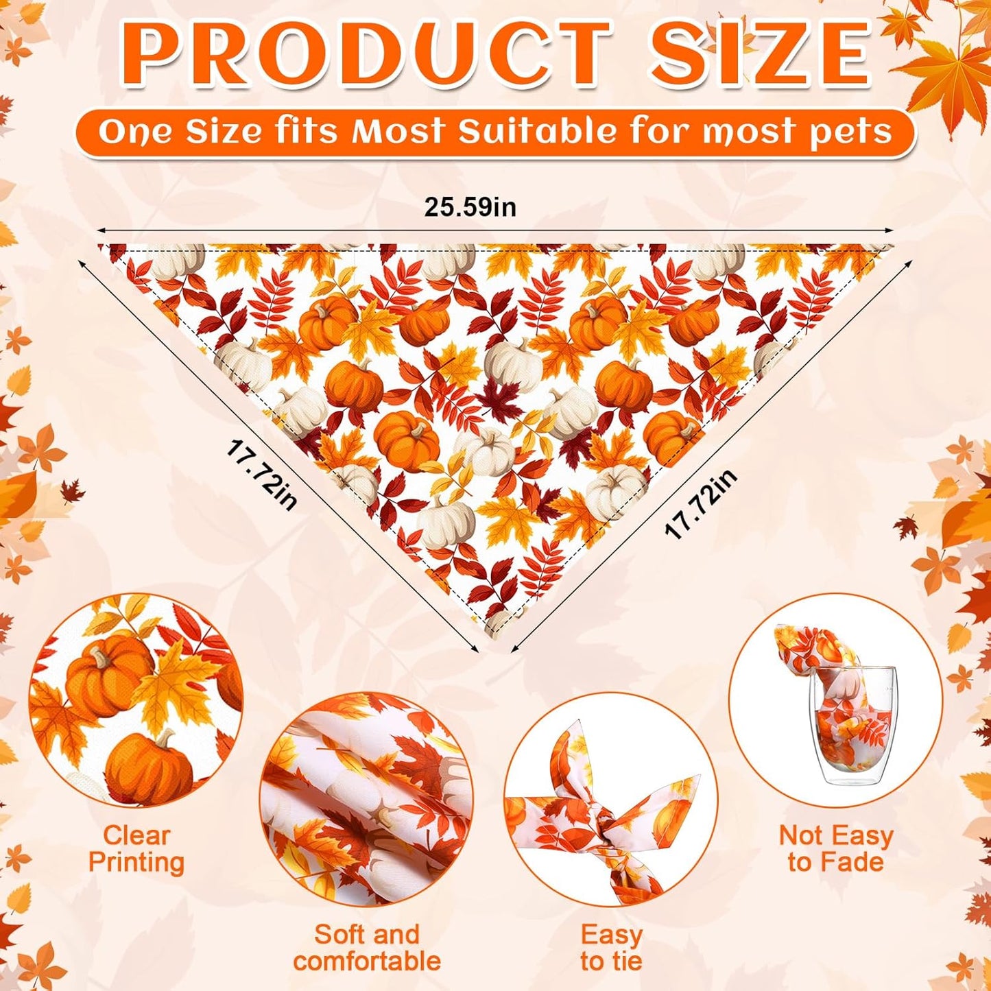 Reginary 72 Packs Holiday Dogs Bandanas Bulk Patriotic Halloween Thanksgiving Christmas New Year Birthday Summer Scarf Bibs Easter St. Patrick's Day Pets Bibs Adjustable Dog Bandana for Pet Costume