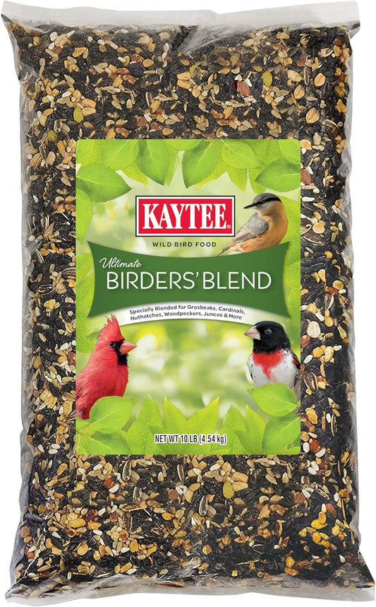 Kaytee Wild Bird Ultimate Birder's Blend Food Seed For Grosbeaks, Cardinals, Nuthatches, Woodpeckers & Other Wild Birds, 10 Pound