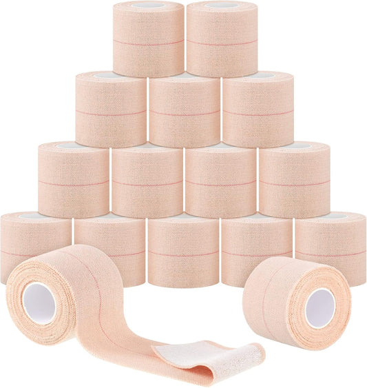 Nuanchu 16 Rolls Elastic Adhesive Bandage Tape Self Adherent Cohesive Flexible Stretch Elastic Athletic Tape for Sports Ankle Knee and Wrist, Vet Wrap for Horses Pets Cats Dogs(2 Inch x 5 Yard)