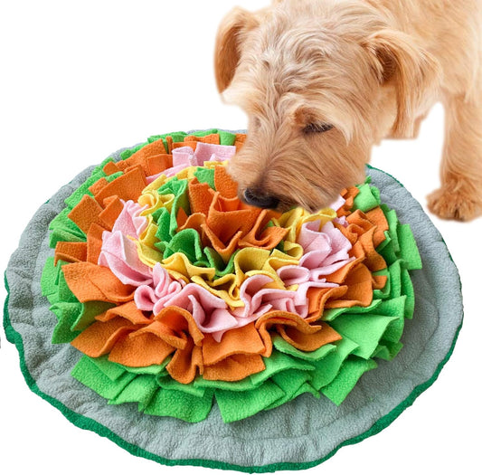 Snuffle Mat for Dogs, Interactive Foraging Puzzle Blanket, Nosework Feeding Bowl Sniffing Pad for Cats Puppies Small Medium Pets