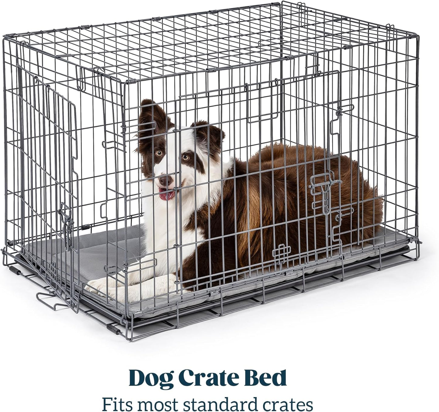 Cybarmour Chew Proof Dog Crate Pad - Outdoor Indestructible Dog Bed - Tough - Potable - Machine Washable - Water & Dirt-Resistant - Medium Breeds & Fits 30-Inch Crate - 29"x18", Limestone