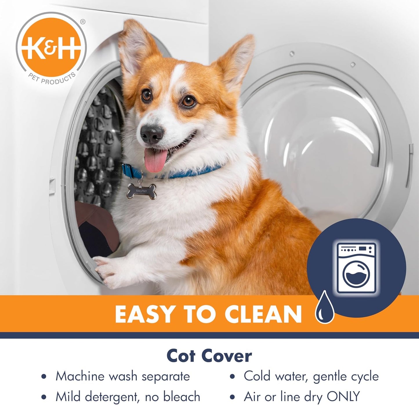 K&H Pet Products Outdoor Elevated Dog Cot, Breathable Cooling Elevated Cot Hammock Pet Bed for XL Dogs, Washable Mesh Cover, Raised Metal Frame, Collapsible, Portable - Jumbo 56 X 38in Chocolate