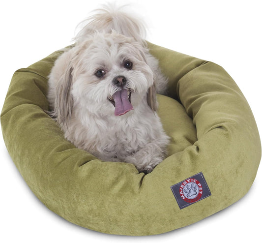 Majestic Pet Villa 24 Inch Shredded Memory Foam Dog Bed for Small Sized Dogs 24x19x7 Inch–Orthopedic Dog Bed-Durable Pet Bed - Washable Small Pet Bed with Head Support-Apple