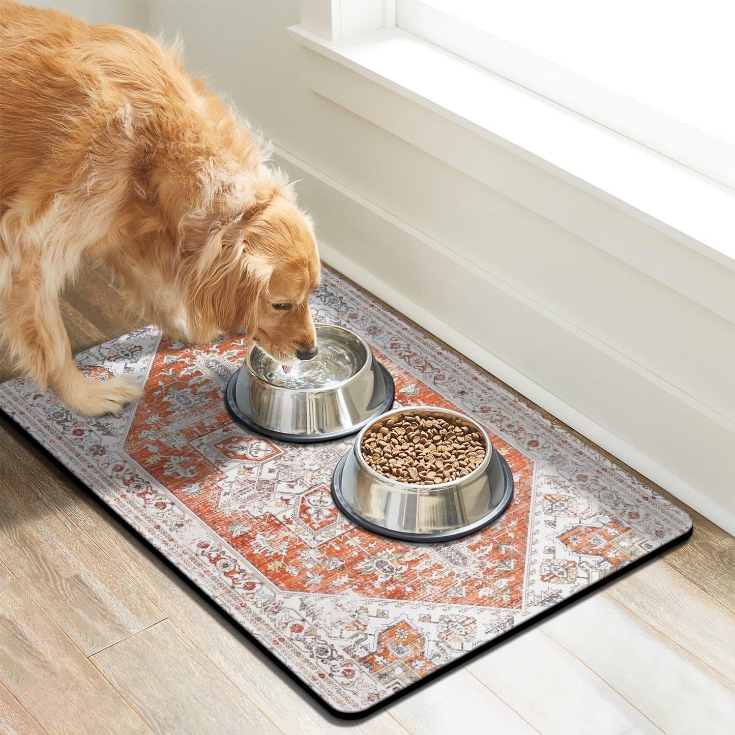 Dog Food Mats for Floors Absorbent, Pet Cat Food Mat - Non Slip Dog Bowl Mats for Food and Water Pet Supplies