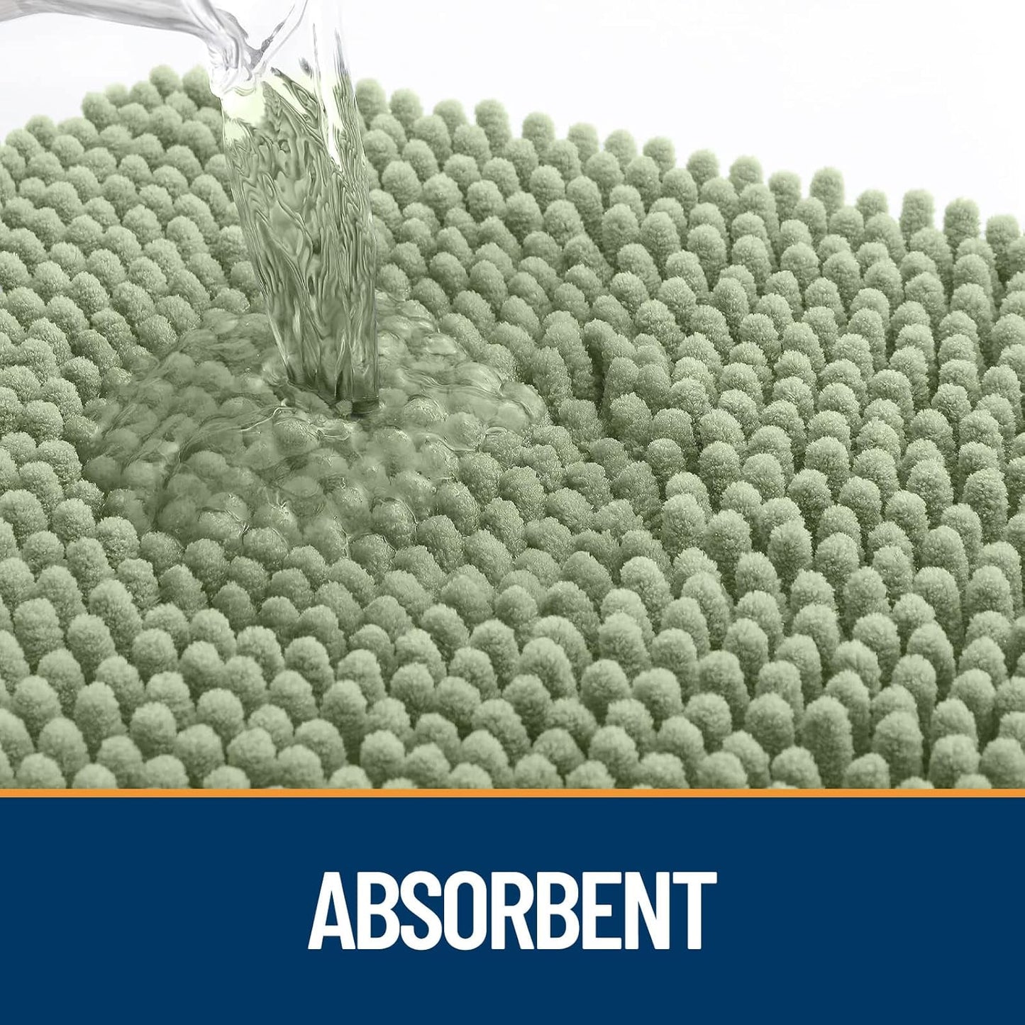 OLANLY Dog Door Mat for Muddy Paws 40x32, Absorbs Moisture and Dirt, Absorbent Non-Slip Washable Doormat, Quick Dry Chenille Mud Mat for Dogs, Entry Indoor Entryway Carpet for Inside Floor, Sage Green