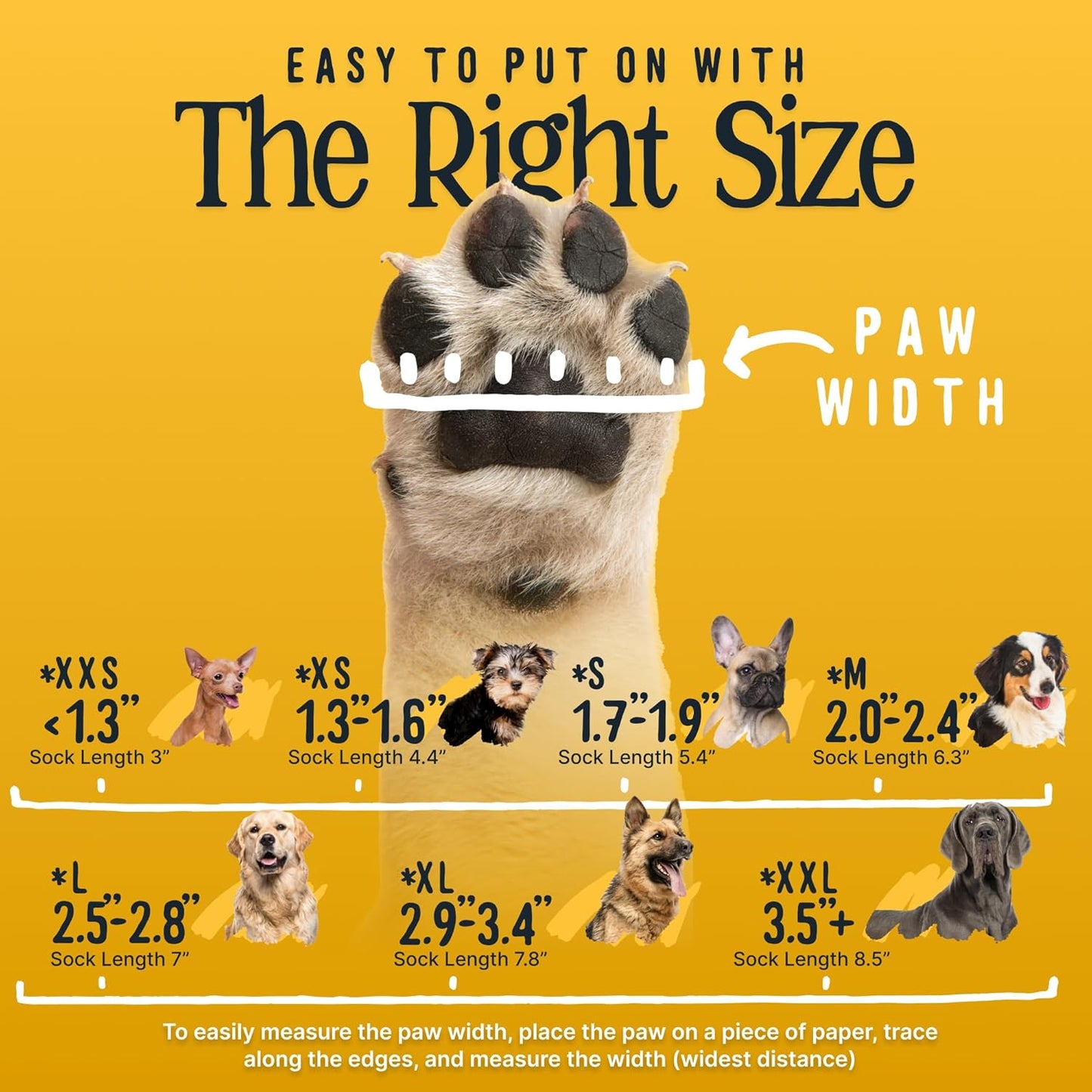 DOK TigerToes Premium Non-Slip Dog Socks for Hardwood Floors - Extra-Thick Grip That Works Even When Twisted - Prevents Licking, Slipping, and Great for Dog Paw Protection (Cool Caramel, X-Small)