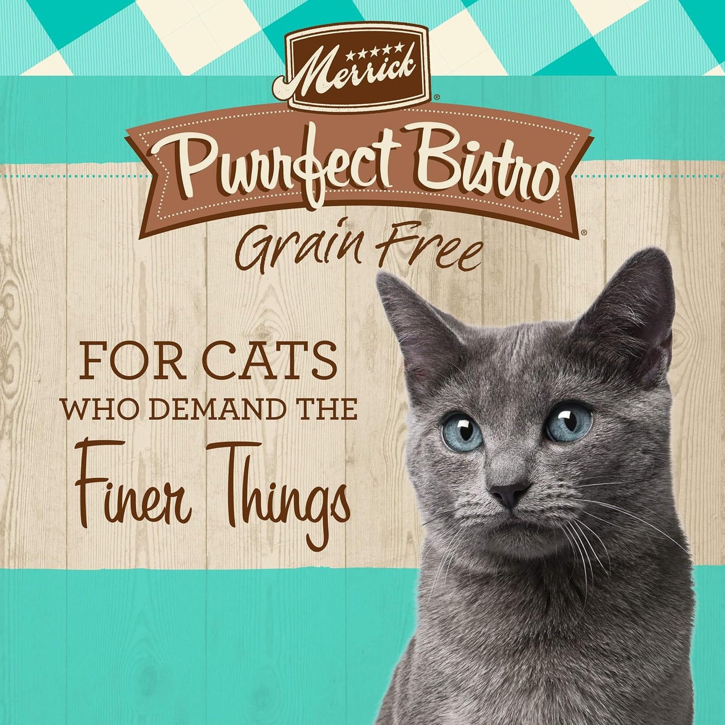 Merrick Purrfect Bistro Grain Free Natural Dry Cat Food For Adult Cats, Real Salmon And Sweet Potato Recipe - 7 lb. Bag