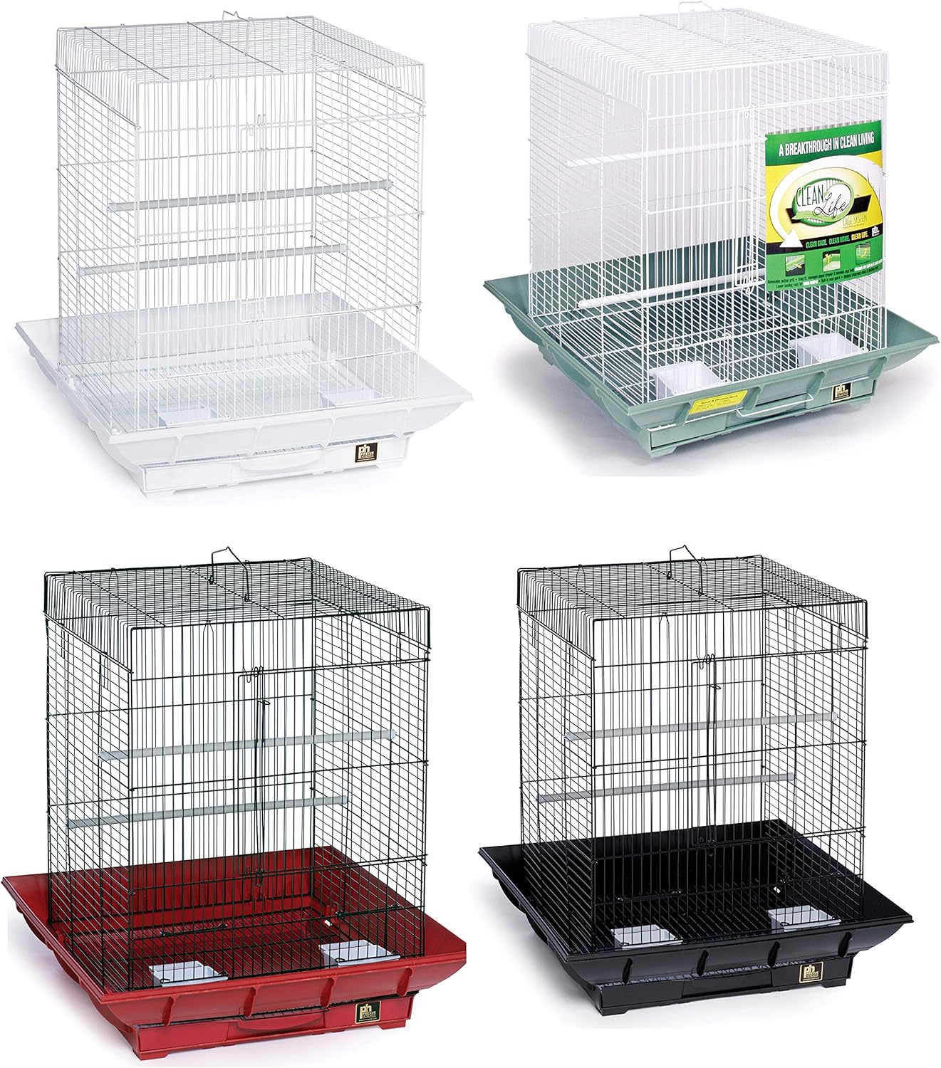 Prevue Hendryx SP850G/W Clean Life Cockatiel Cage, Green and White