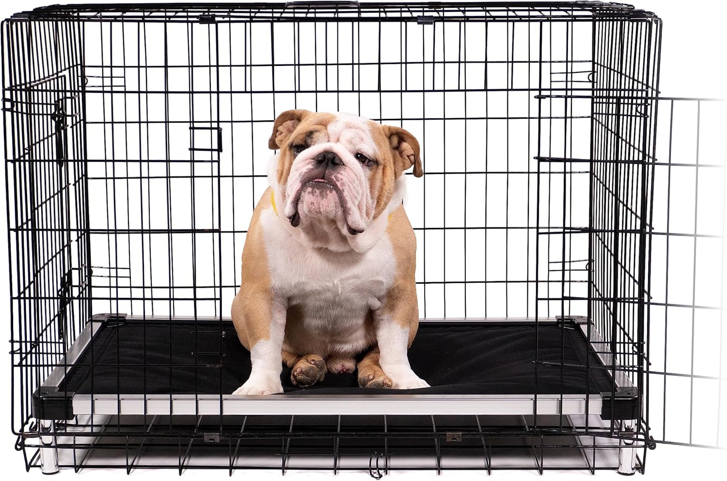 K9 Ballistics Chew Proof Armored Padded Dog Crate Bed, Virtually Indestructible, Legs Included (Obsidian Black, Small (29" L x 18" W x 4.5" H))