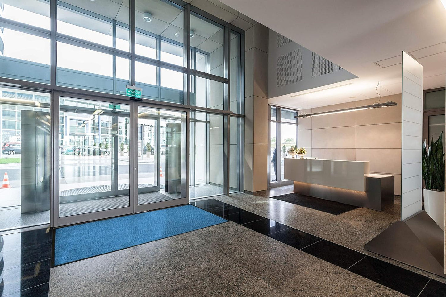 M+A Matting WaterHog Diamond | Commercial-Grade Entrance Mat with Rubber Border – Indoor/Outdoor, Quick Drying, Stain Resistant Door Mat (Evergreen, 3' x 4')