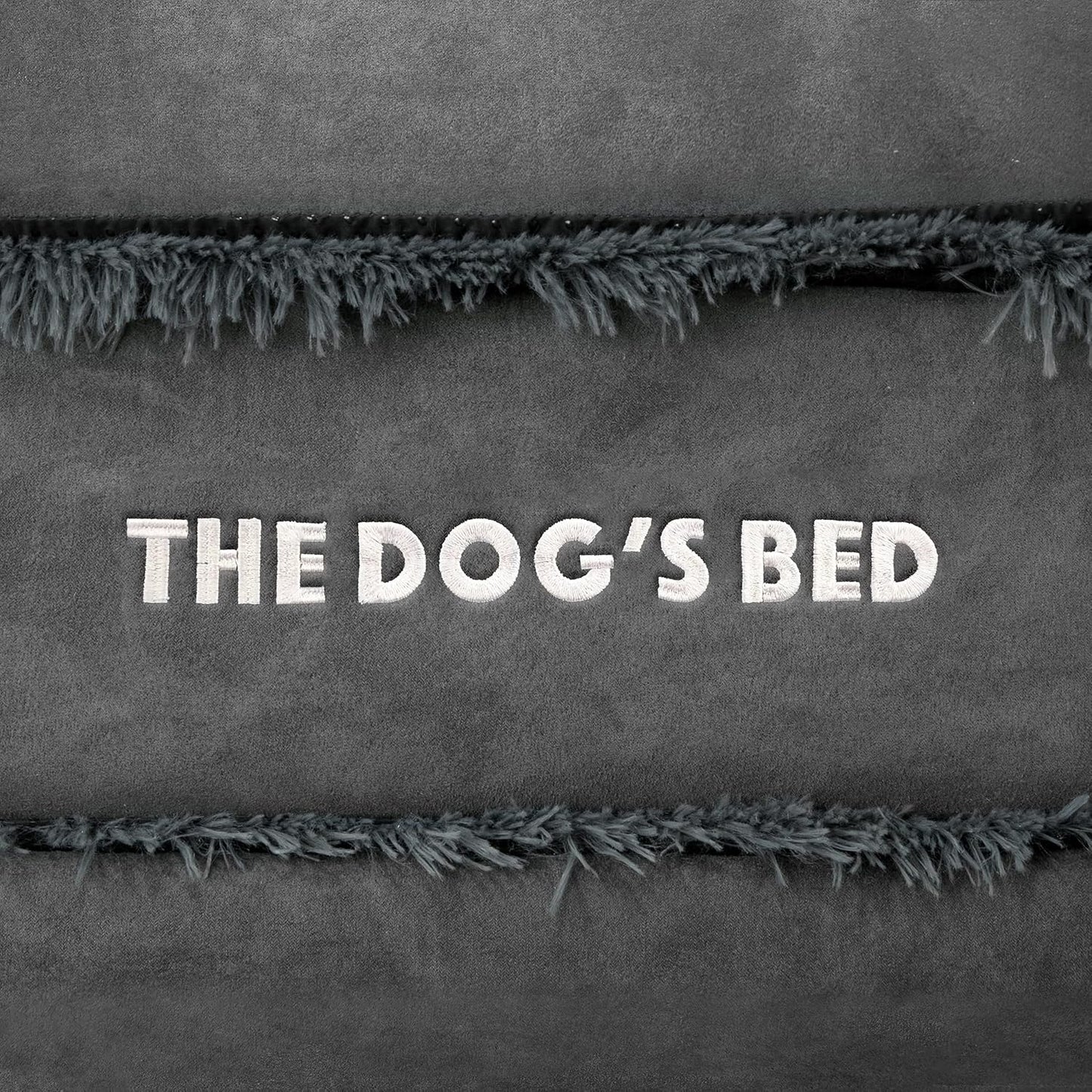 The Dog’s Bed Orthopedic Headrest Dog Bed XXXL Fur Grey 64x44, Memory Foam, Pain Relief for Arthritis, Hip & Elbow Dysplasia, Post Surgery, Lameness, Supportive, Waterproof Washable Cover