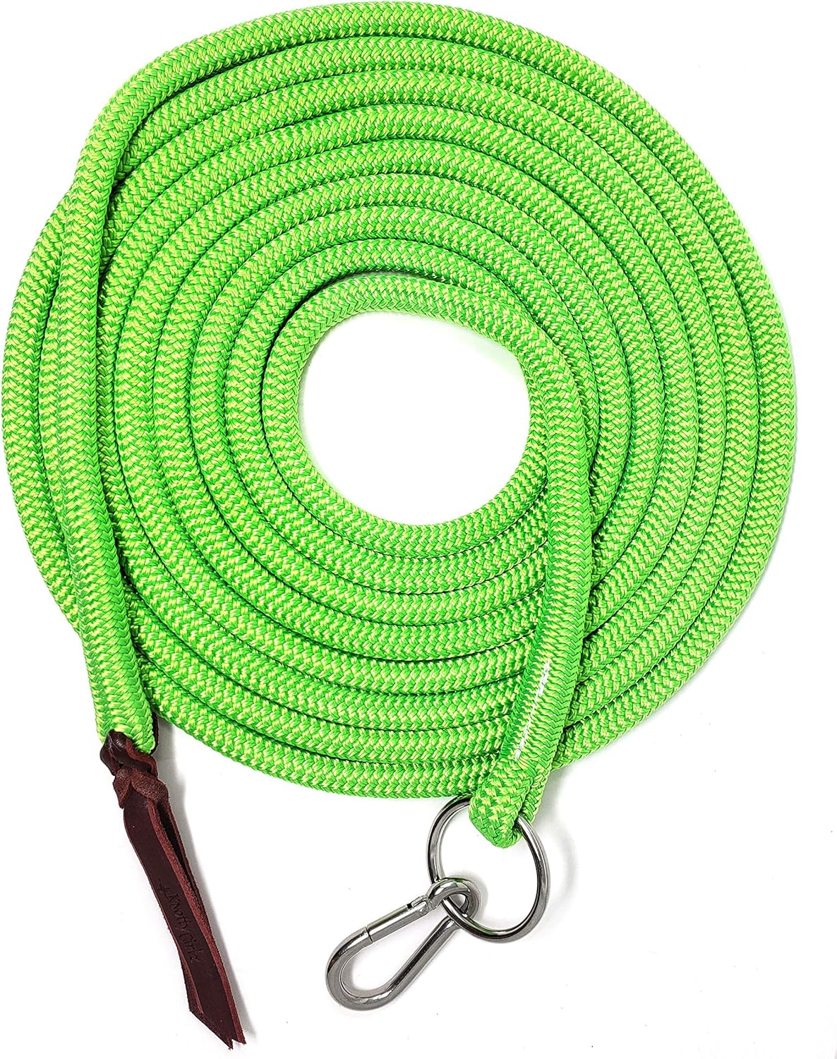 22' Long Line with SS O Ring and Carabiner (Neon Green)