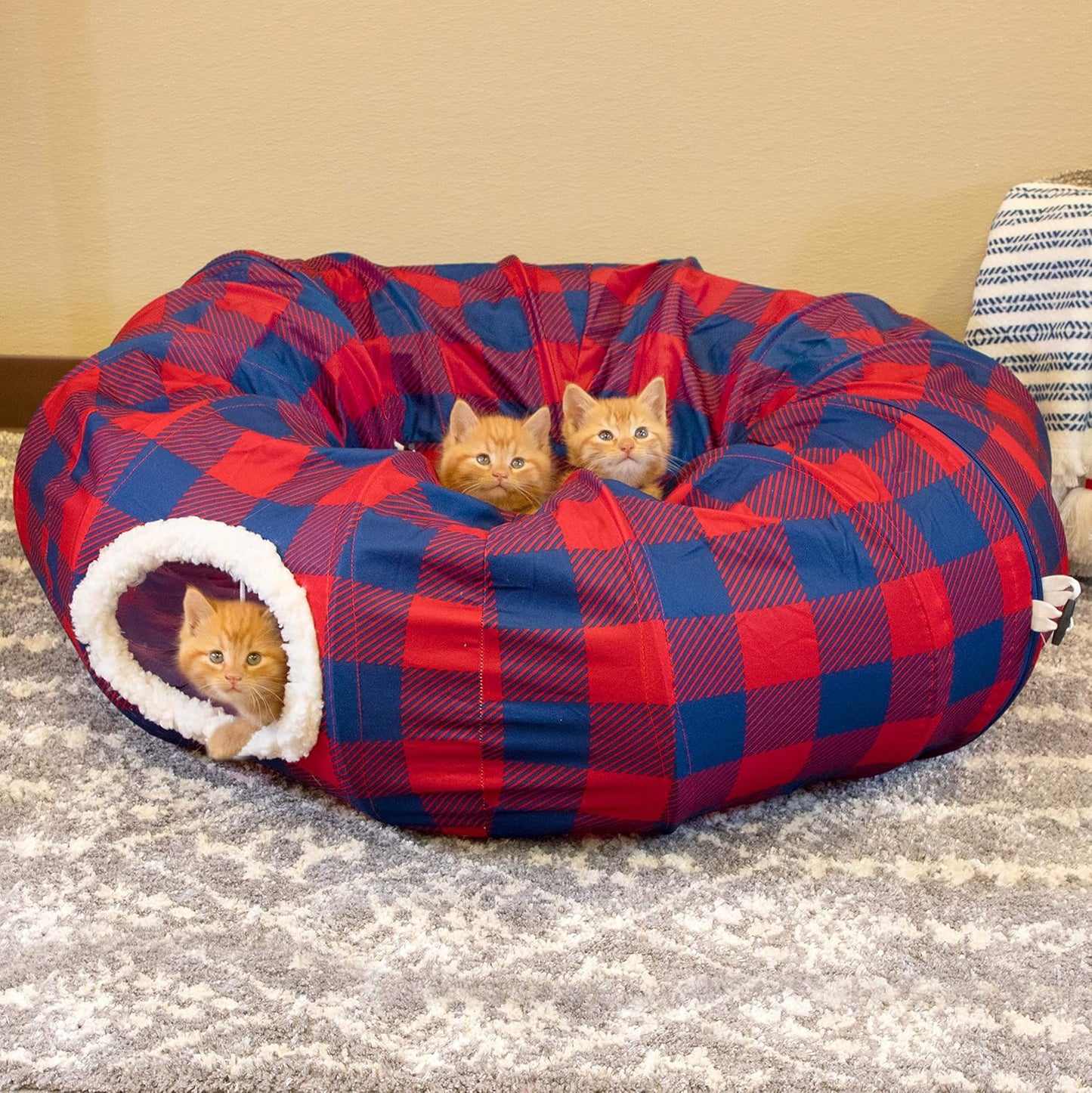Plaid Tunnel Bed